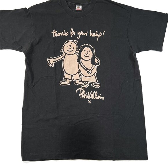 Phil Collins Vintage T-Shirt Concert Tour Volunteer Thanks For Your Help XL Tee - Picture 1 of 5